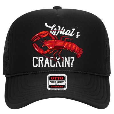 Funny What's Crackin Lobster Summer Vacation Fans Trucker Hat