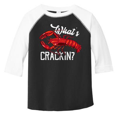 Funny What's Crackin Lobster Summer Vacation Fans Toddler Fine Jersey T-Shirt