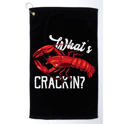 Funny What's Crackin Lobster Summer Vacation Fans Golf Towel