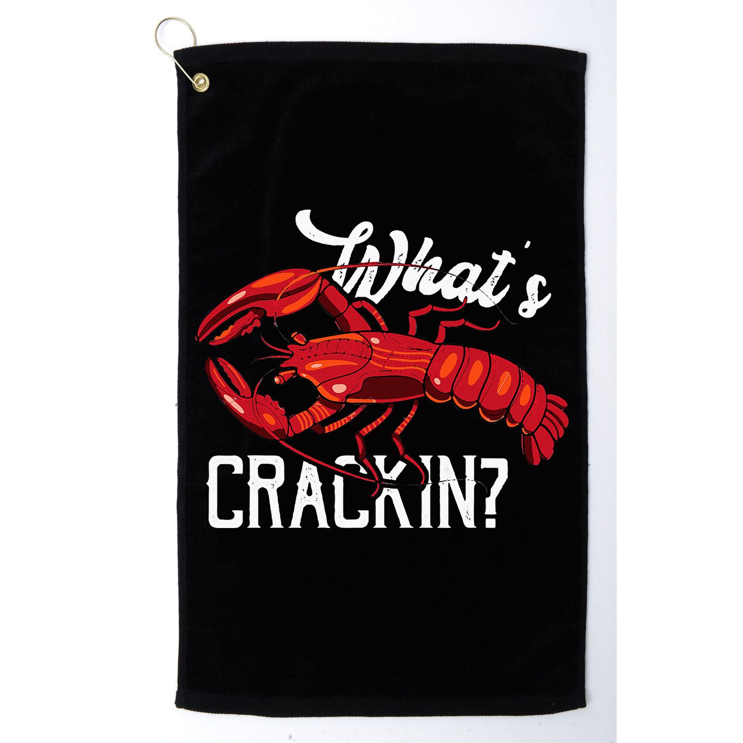 Funny What's Crackin Lobster Summer Vacation Fans Golf Towel