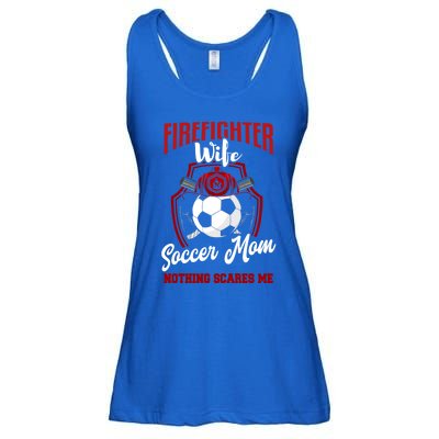 Firefighter Wife Cute Gift Soccer Funny Firefighter Wife Gift Ladies Essential Flowy Tank