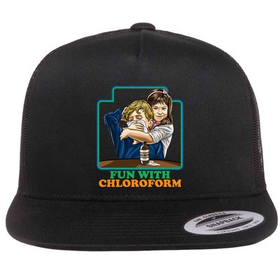 Fun With Chloroform Funny Dark Humor Flatbill Hat