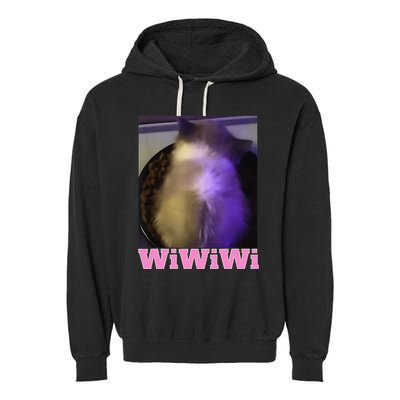 Funny Wiwiwi Cat Meme Viral Gen Z Trend Brainrot Garment-Dyed Fleece Hoodie
