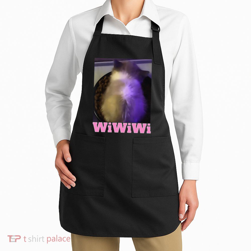 Funny Wiwiwi Cat Meme Viral Gen Z Trend Brainrot Apron