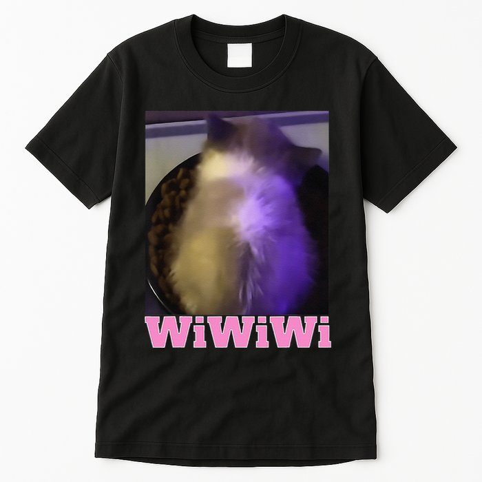 Funny Wiwiwi Cat Meme Viral Gen Z Trend Brainrot Tall T-Shirt