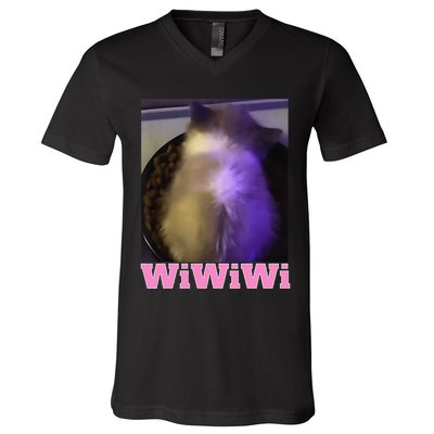Funny Wiwiwi Cat Meme Viral Gen Z Trend Brainrot V-Neck T-Shirt