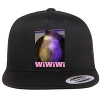 Funny Wiwiwi Cat Meme Viral Gen Z Trend Brainrot Flat Bill Trucker Hat