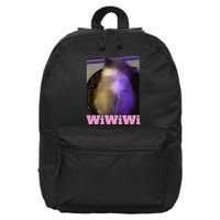 Funny Wiwiwi Cat Meme Viral Gen Z Trend Brainrot 16 in Basic Backpack