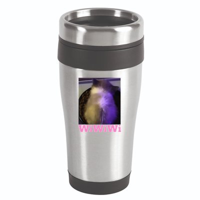 Funny Wiwiwi Cat Meme Viral Gen Z Trend Brainrot 16oz Travel Tumbler