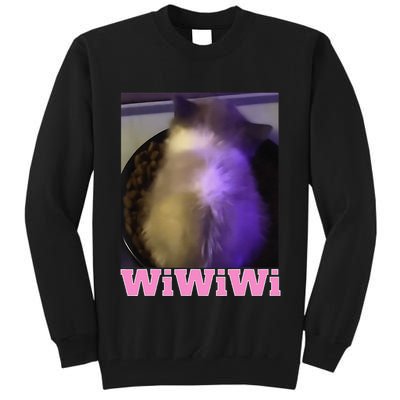 Funny Wiwiwi Cat Meme Viral Gen Z Trend Brainrot Tall Sweatshirt