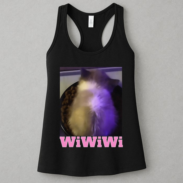 Funny Wiwiwi Cat Meme Viral Gen Z Trend Brainrot Womens Tank Top