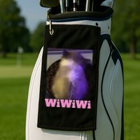 Funny Wiwiwi Cat Meme Viral Gen Z Trend Brainrot Golf Towel