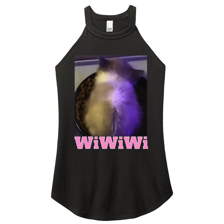 Funny Wiwiwi Cat Meme Viral Gen Z Trend Brainrot Women's Perfect Tri Rocker Tank