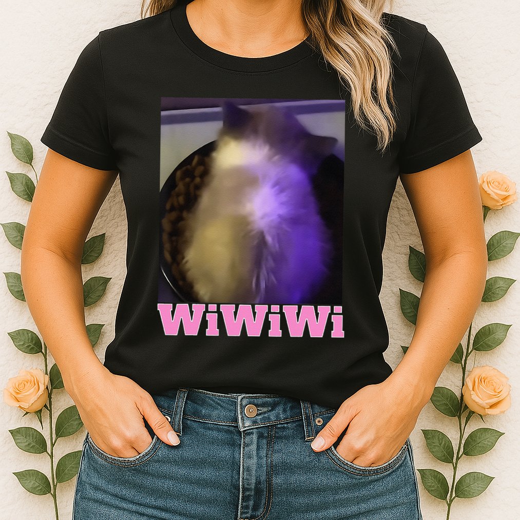 Funny Wiwiwi Cat Meme Viral Gen Z Trend Brainrot Womens T-Shirt