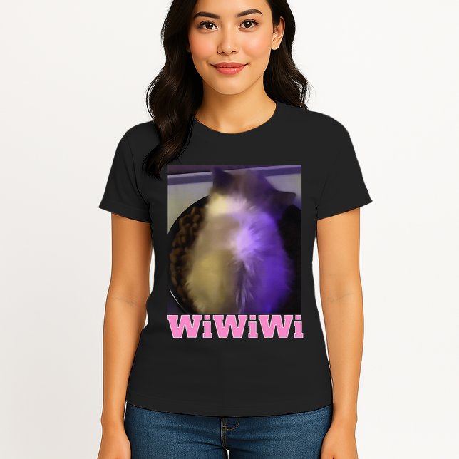 Funny Wiwiwi Cat Meme Viral Gen Z Trend Brainrot Womens T-Shirt