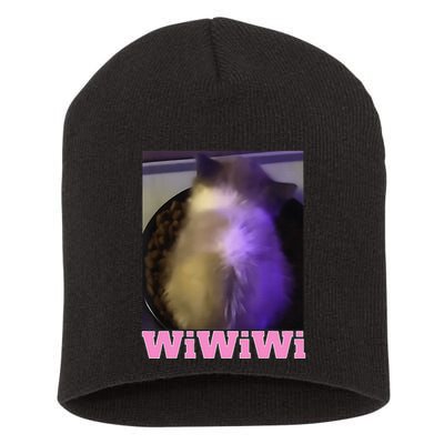 Funny Wiwiwi Cat Meme Viral Gen Z Trend Brainrot Short Acrylic Beanie