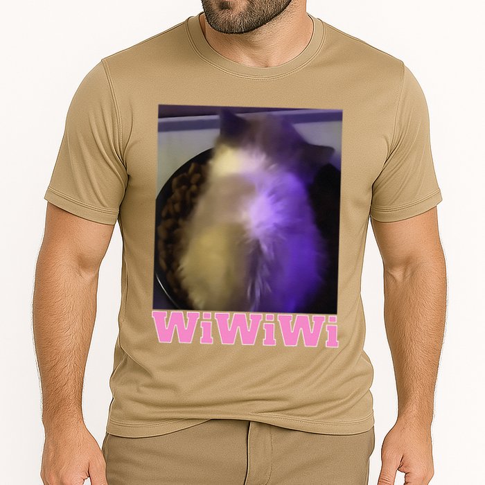 Funny Wiwiwi Cat Meme Viral Gen Z Trend Brainrot Cooling Performance Crew T-Shirt