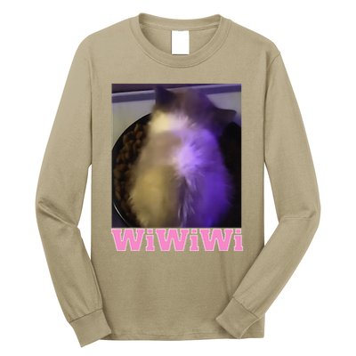 Funny Wiwiwi Cat Meme Viral Gen Z Trend Brainrot Long Sleeve Shirt