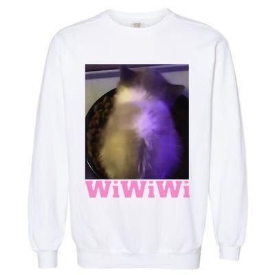 Funny Wiwiwi Cat Meme Viral Gen Z Trend Brainrot Garment-Dyed Sweatshirt