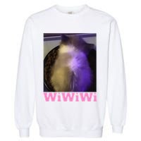 Funny Wiwiwi Cat Meme Viral Gen Z Trend Brainrot Garment-Dyed Sweatshirt