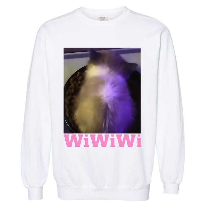Funny Wiwiwi Cat Meme Viral Gen Z Trend Brainrot Garment-Dyed Sweatshirt