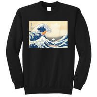 Funny Wave Capybara Surfing Rodent Sweatshirt