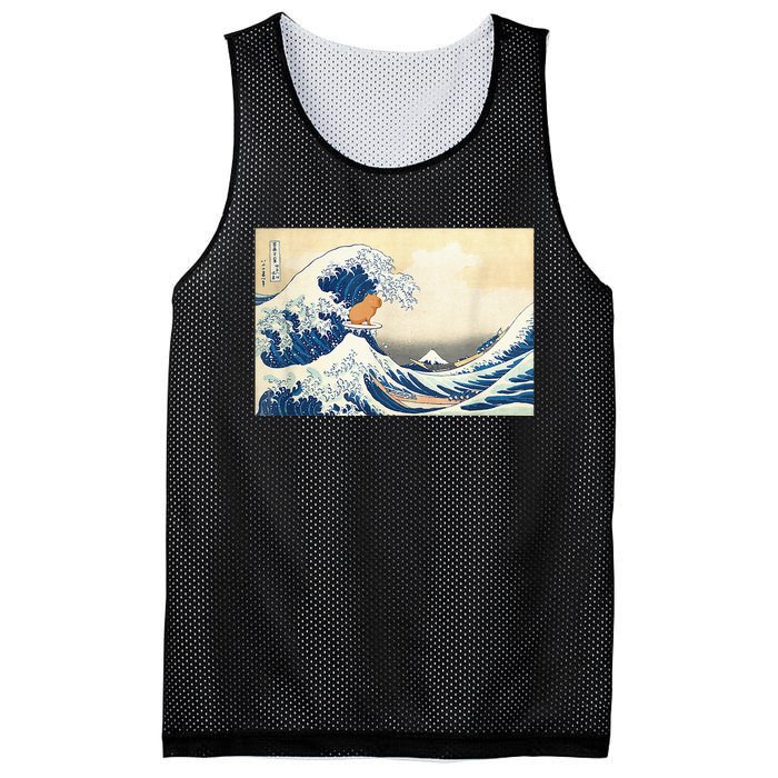 Funny Wave Capybara Surfing Rodent Mesh Reversible Basketball Jersey Tank