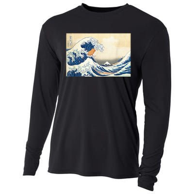 Funny Wave Capybara Surfing Rodent Cooling Performance Long Sleeve Crew