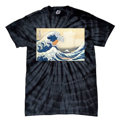 Funny Wave Capybara Surfing Rodent Tie-Dye T-Shirt