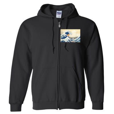 Funny Wave Capybara Surfing Rodent Full Zip Hoodie