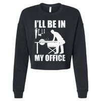 Funny Woodworking Carpenter Carpentry Woodworker Cropped Pullover Crew