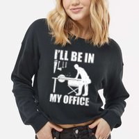 Funny Woodworking Carpenter Carpentry Woodworker Cropped Pullover Crew