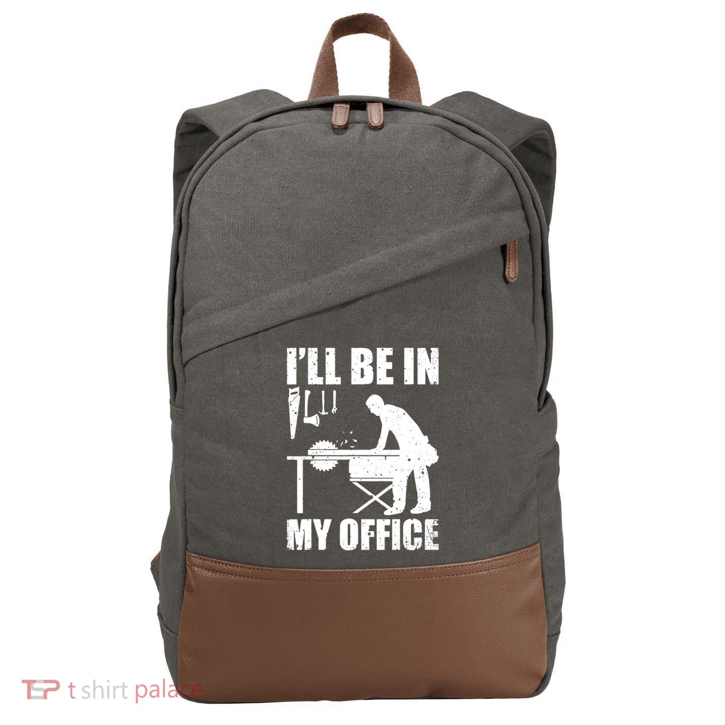 Funny Woodworking Carpenter Carpentry Woodworker Cotton Canvas Backpack