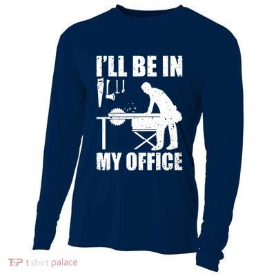 Funny Woodworking Carpenter Carpentry Woodworker Cooling Performance Long Sleeve Crew