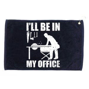 Funny Woodworking Carpenter Carpentry Woodworker Grommeted Golf Towel