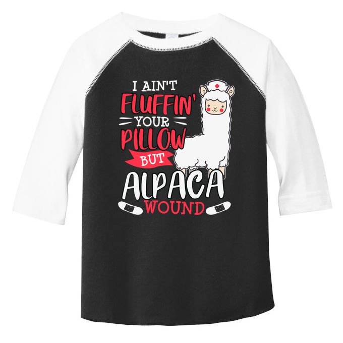 Funny Wound Care Nurse Alpaca Llama Pun Saying Gift Toddler Fine Jersey T-Shirt