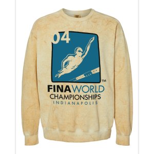 FINA World Championships Indianapolis Swimming Colorblast Crewneck Sweatshirt