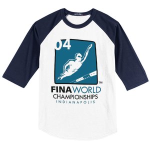 FINA World Championships Indianapolis Swimming Baseball Sleeve Shirt