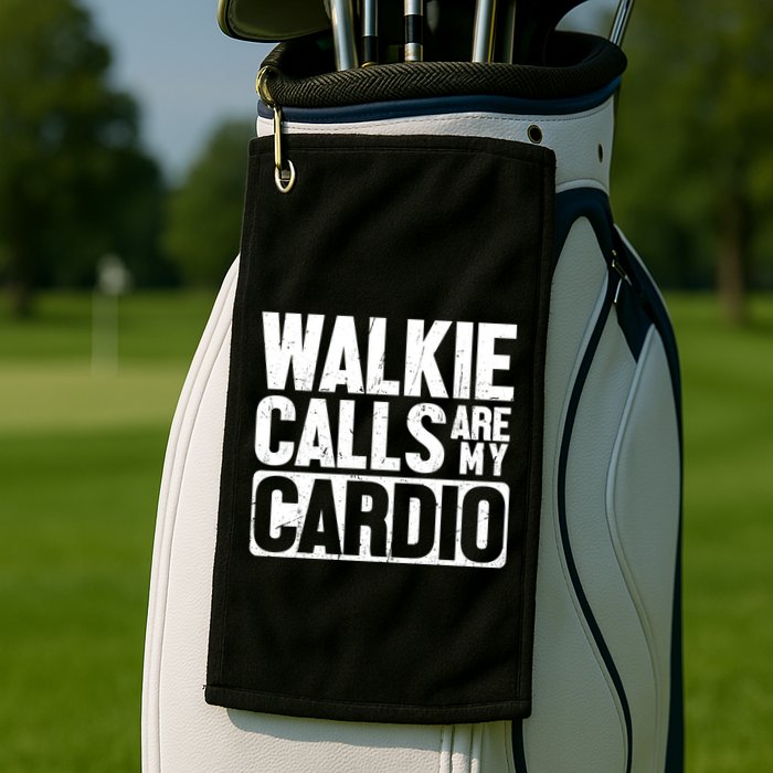 Funny Walkie Calls Are My Cardio Quote Golf Towel