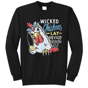 Funny Wicked Chickens Lay Deviled Eggs Funny Chicken Lovers Sweatshirt