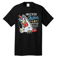 Funny Wicked Chickens Lay Deviled Eggs Funny Chicken Lovers Tall T-Shirt