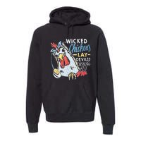 Funny Wicked Chickens Lay Deviled Eggs Funny Chicken Lovers Premium Hoodie