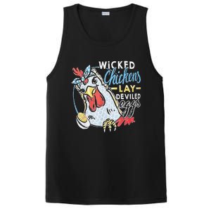 Funny Wicked Chickens Lay Deviled Eggs Funny Chicken Lovers PosiCharge Competitor Tank