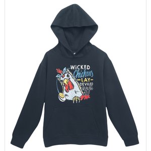 Funny Wicked Chickens Lay Deviled Eggs Funny Chicken Lovers Urban Pullover Hoodie