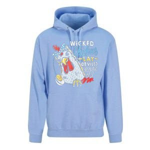 Funny Wicked Chickens Lay Deviled Eggs Funny Chicken Lovers Unisex Surf Hoodie