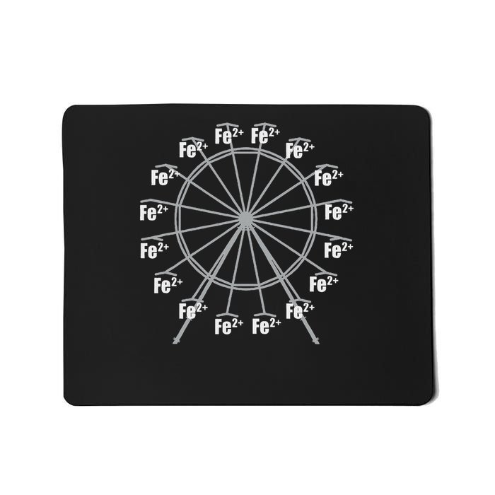 Ferrous Wheel Chemistry Ferris Fe+2 Nerd Science Lover Funny Mousepad