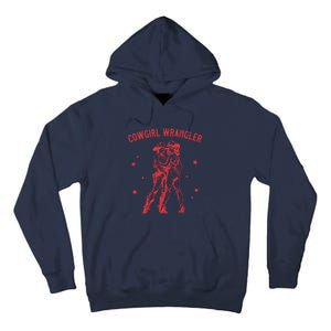 Funny Western Cowgirl Wrangler Lesbian Queer Pride Month Tall Hoodie