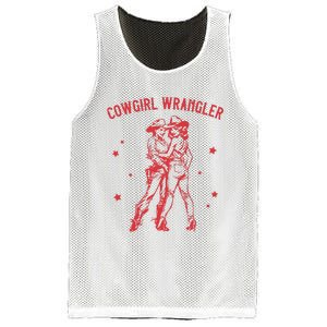 Funny Western Cowgirl Wrangler Lesbian Queer Pride Month Mesh Reversible Basketball Jersey Tank