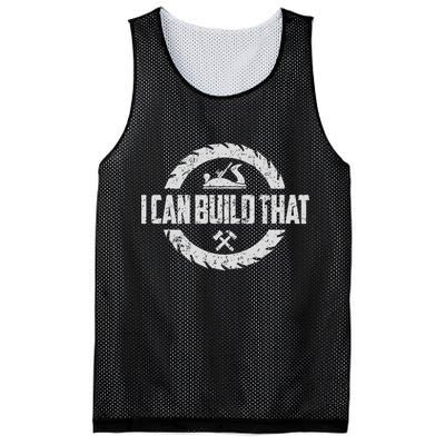 Funny Woodworker Carpenter I Can Build That Woodworking Mesh Reversible Basketball Jersey Tank