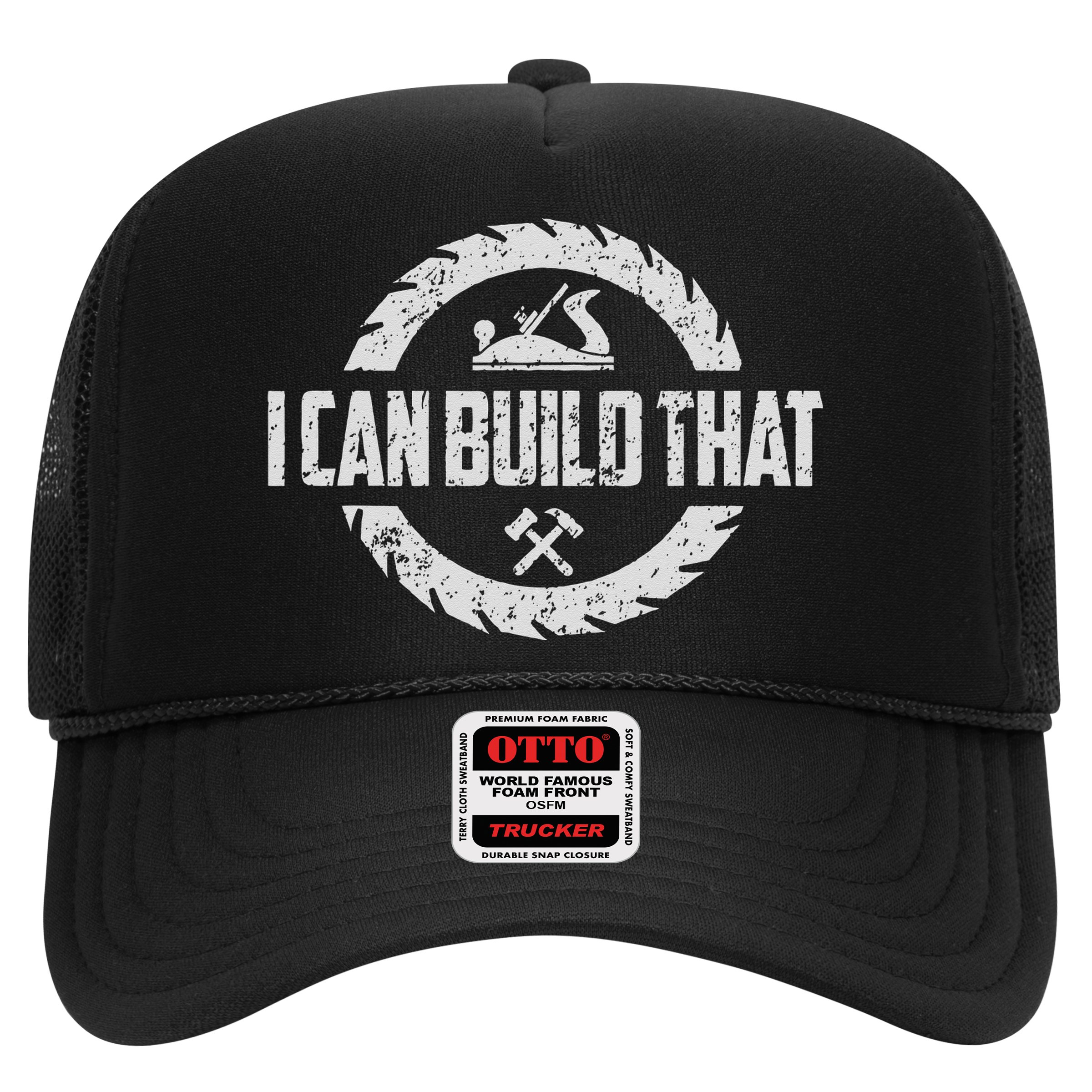 Funny Woodworker Carpenter I Can Build That Woodworking Trucker Hat